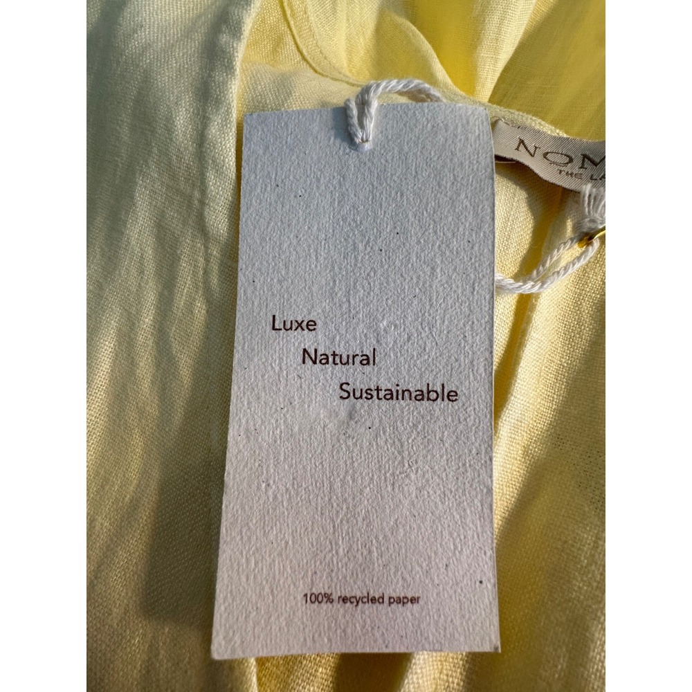NOMAD The Label French Linen Sleeveless Jumpsuit Size M Pale Yellow Beachy NEW‎ - Picture 10 of 12